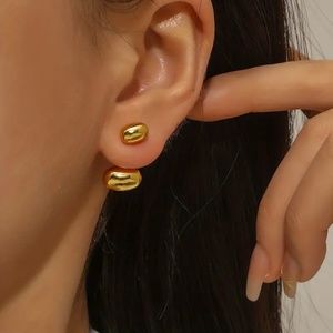 Elegant Round Ball Earrings - 14K Gold Plated